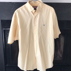 Vineyard vines Short Sleeve Button Up, Yellow, L